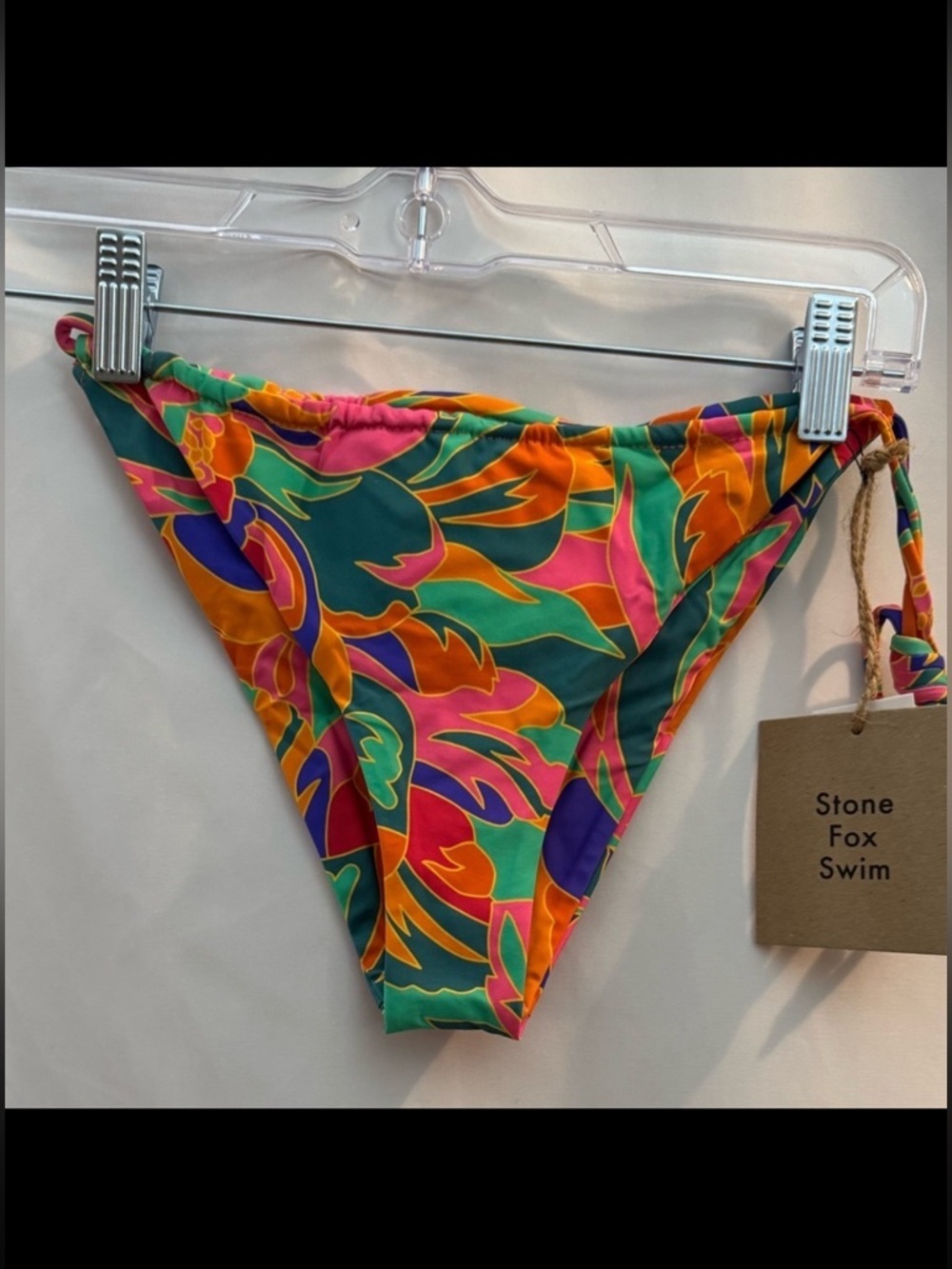 Stone Fox River Swim Bikini Swim Bottom Stained Glass XL